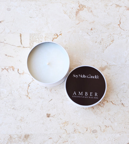 Amber Tin Candle 160g