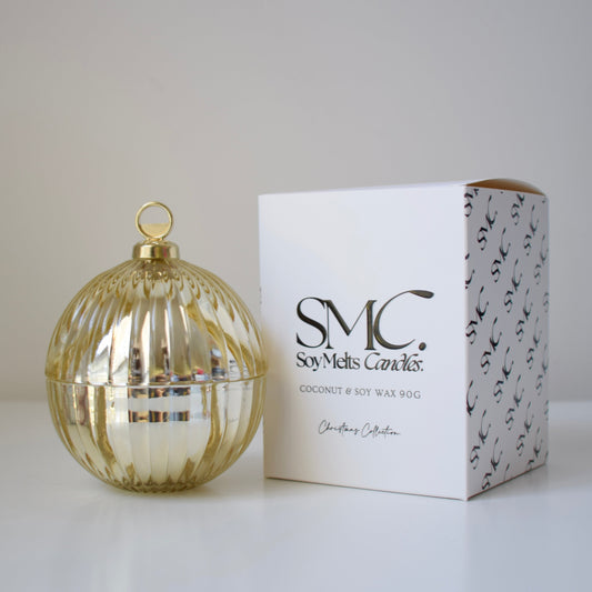 Gold Gingerbread Bauble Candle 90g