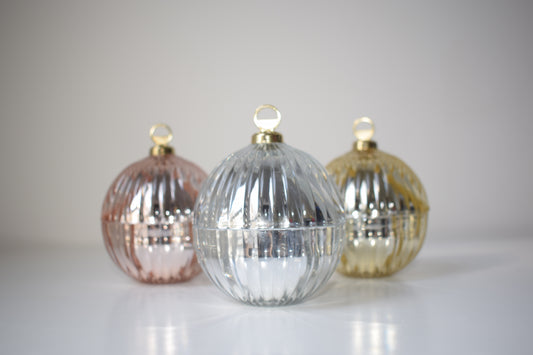 Silver Incense Bauble Candle 90g